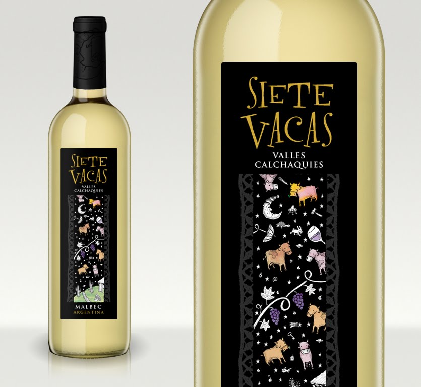 Publicidad del vino Siete Vacas
